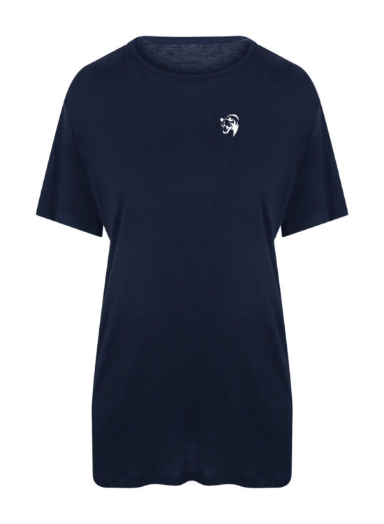 Unisex Viscose  Bear Tee - Navy