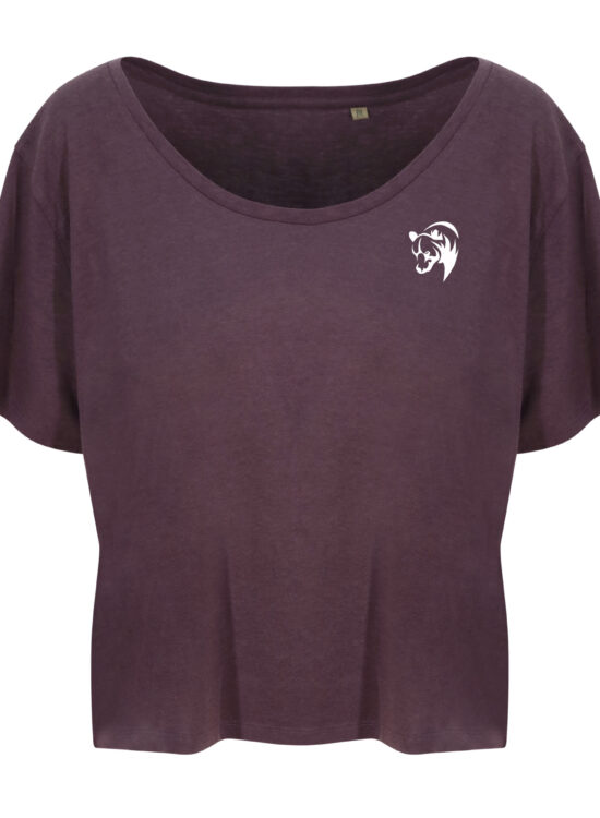 Womens Viscose Bear Tee - Wild Mulberry