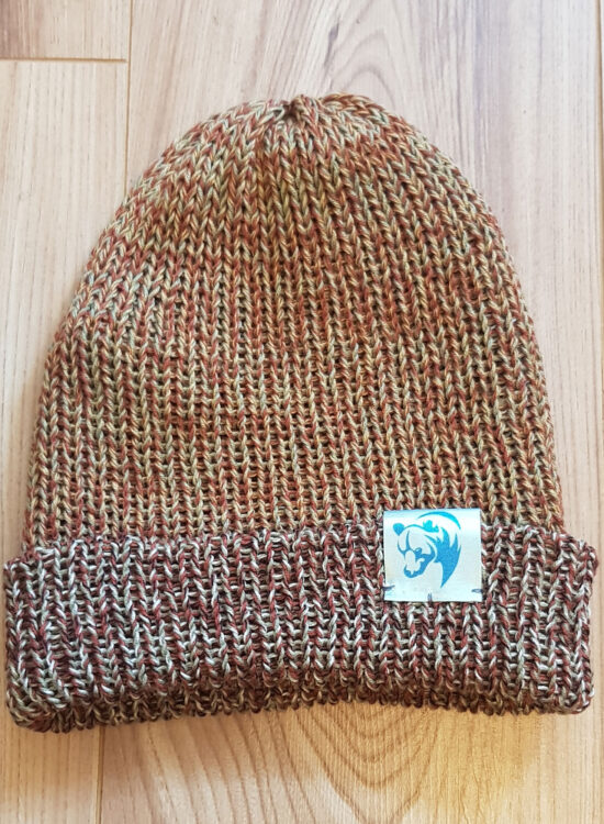 Yellow, Green and Burgundy Regen Beanie