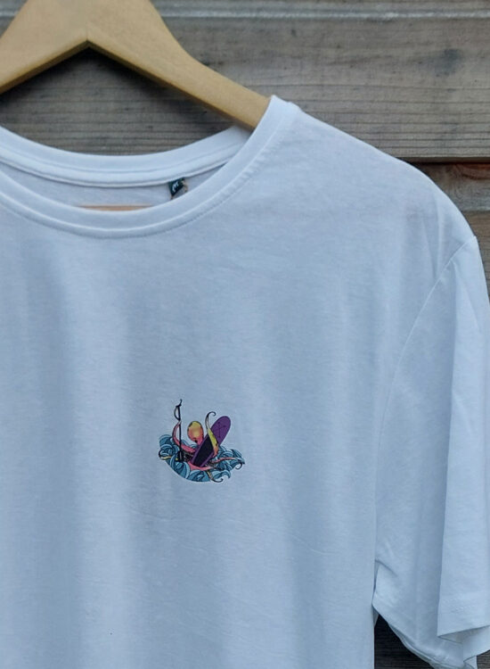 Octopws Board Tee White Large Unisex